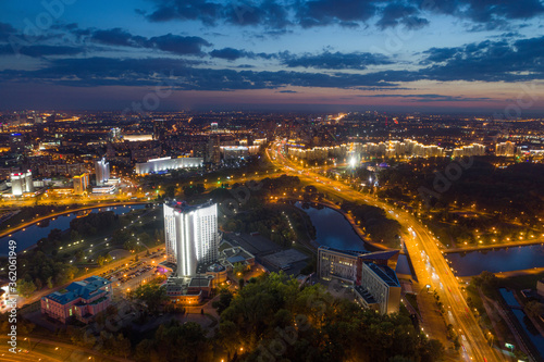 Minsk in the evening © Viktar Malyshchyts