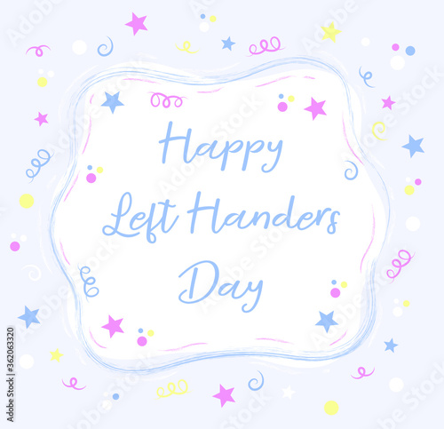 happy left-handers day holiday card