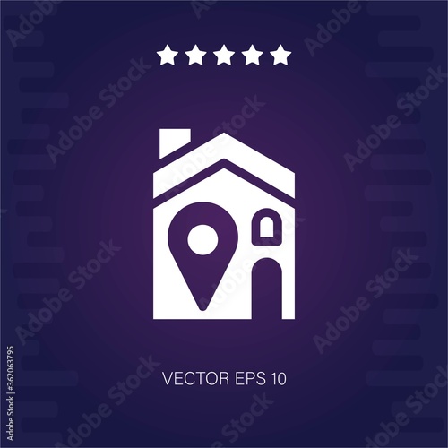 location hostel vector icon