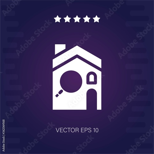 search hostel vector icon