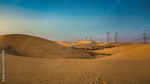 sand dunes in Al Hufuf Desert Saudi Arabia. 
