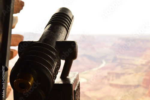 A telescope in the Grande Canyon Watchtower