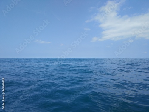 beautiful view of the blue calm sea
