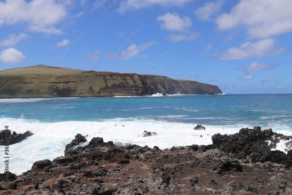 Littoral volcanique de l'île de Pâques Littoral volcanique de l'île de Pâques