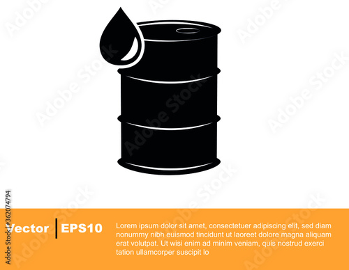 Gas icon isolated in white background. oil icon Vector illustration flat style icon.