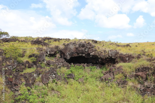 Grotte à l'île de Pâques 