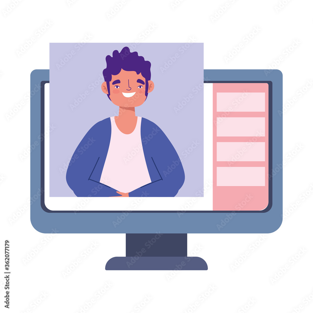 online party, birthday or meeting friends, man homepage computer web internet online party, birthday or meeting friends, man homepage computer web internet