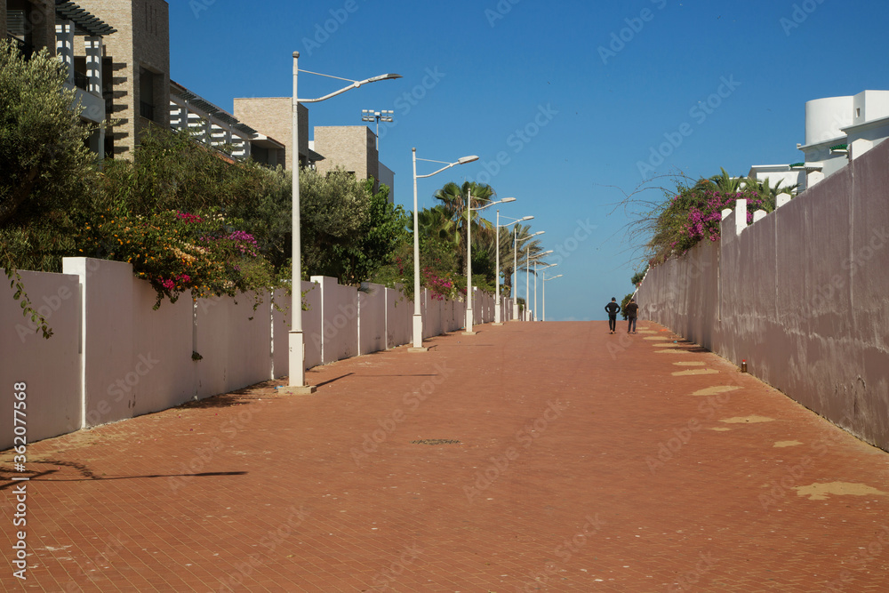 oceanfront promenade in Agadir Morocco