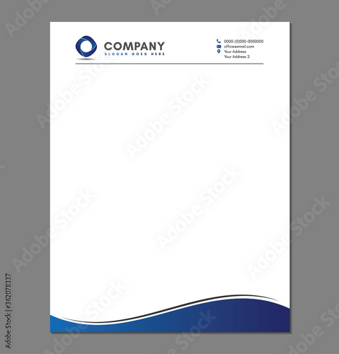 Blank Letterhead Template for Print with Logo