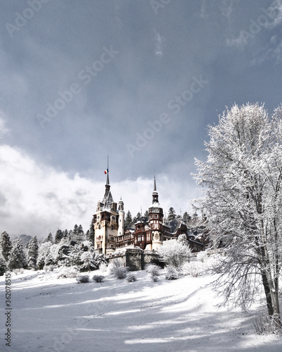 Peles castle (Sinaia) in Romania is a famous tourist attraction not far from Bucharest