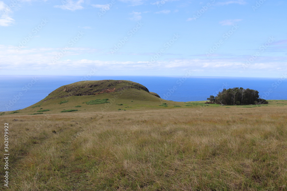 Obraz premium Colline volcanique à l'île de Pâques