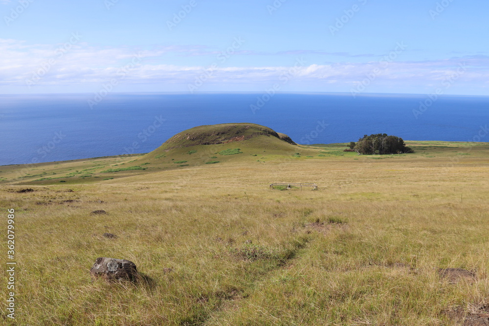 Obraz premium Colline à l'île de Pâques