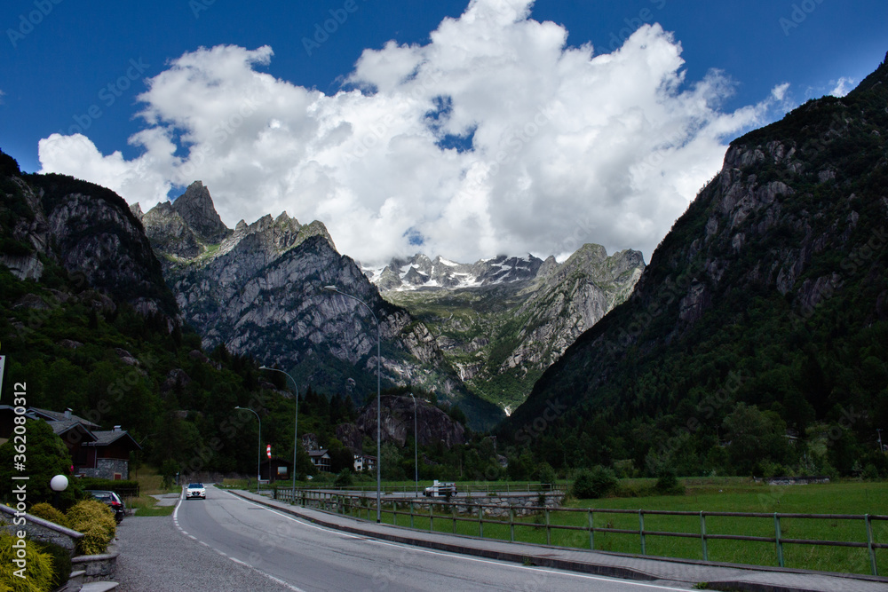 mountain road in the alps