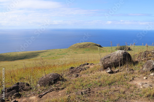 Pente du volcan Poike à l'île de Pâques	 photo