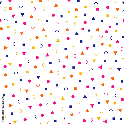 Trendy seamless pattern with small geometric shapes, great design for any purposes. Abstract vector illustration. Trendy design. Geometric digital background. Vector seamless pattern. Modern abstract