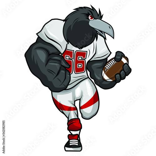 American Football Mascot Design - The Black Raven