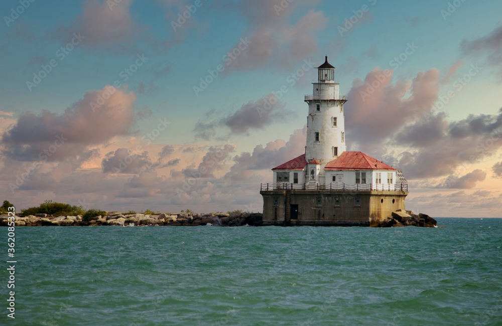  Beautiful Lighthouse on Lake Michigan