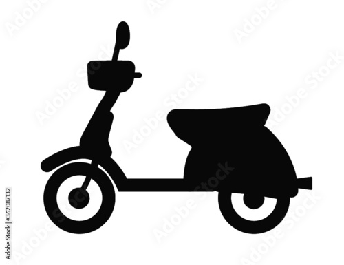 2D vector graphic of a scooter/moped