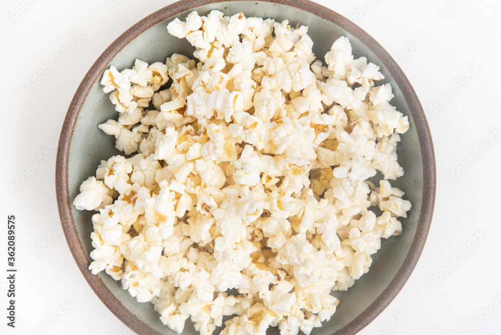 Popcorn In A Ceramic Bowl Popcorn In A Ceramic Bowl