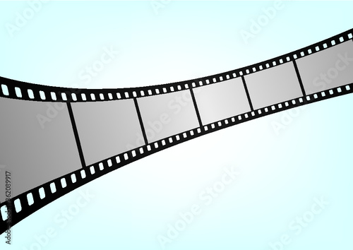 Cinema, movie and photography 35mm film strip template.  Vector 3D elements.