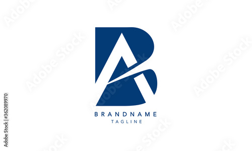 Alphabet letters Initials Monogram logo BA, AB, A and B photo