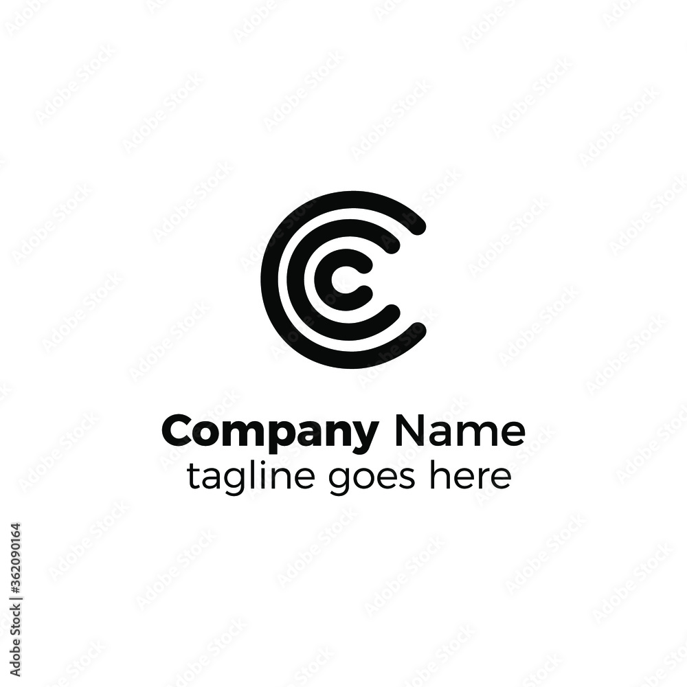 line c logo design vector illustration