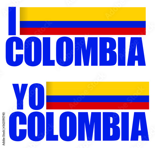 yo amo a colombia bandera