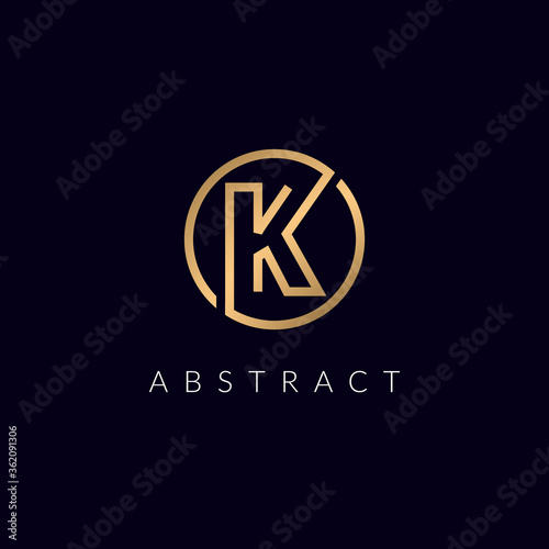 Logo for initial letter simple concept K illustration design