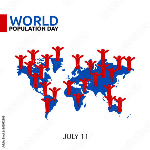 vector graphic of world population day good for greetings needed. flat design. population day .flat illustration. graphic.
