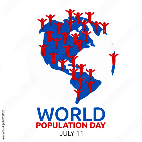 vector graphic of world population day good for greetings needed. flat design. population day .flat illustration. graphic.