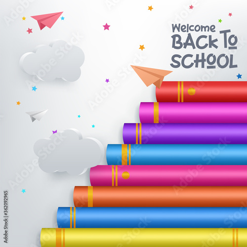 Back to school. Background with school supplies