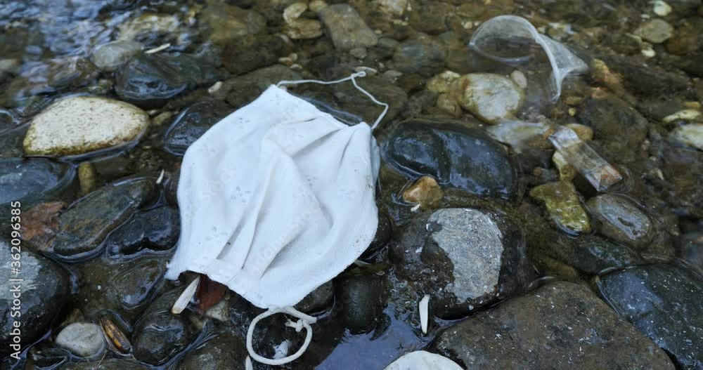 industrial pollution of nature and river freshwater effects of pandemi covid corona virus