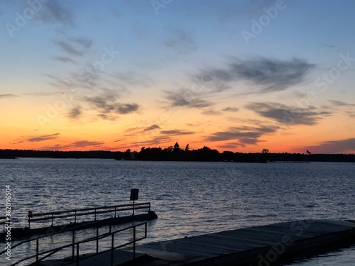 sunset at the pier