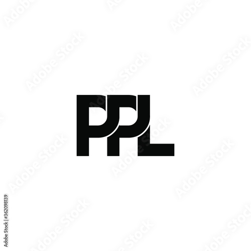 Schilderij op canvas ppl letter original monogram logo design