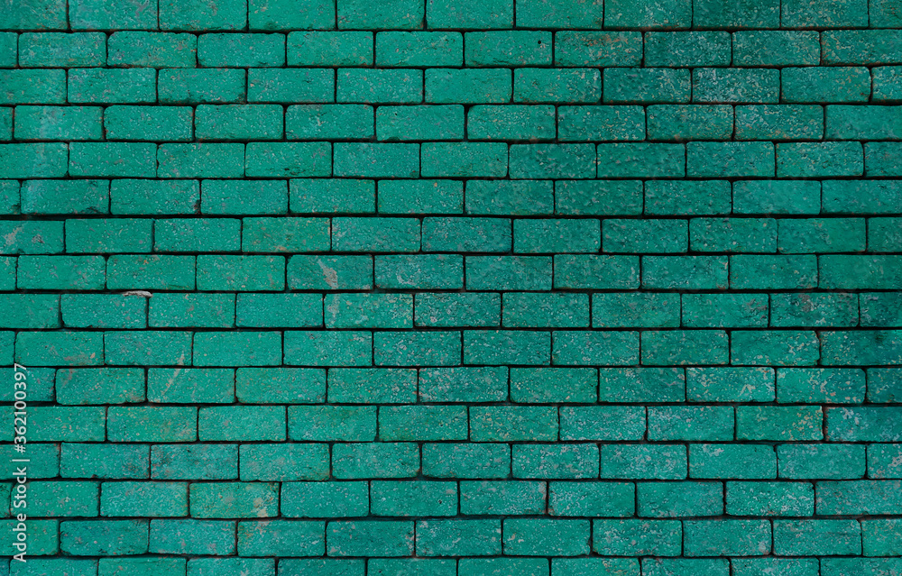 Presenting the old brick wall texture redesigned into a green uneven texture pattern for designing add images and text. Presenting the old brick wall texture redesigned into a green uneven texture pattern for designing add images and text.