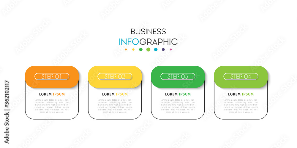 Business infographic element with options, steps, number vector template design Business infographic element with options, steps, number vector template design