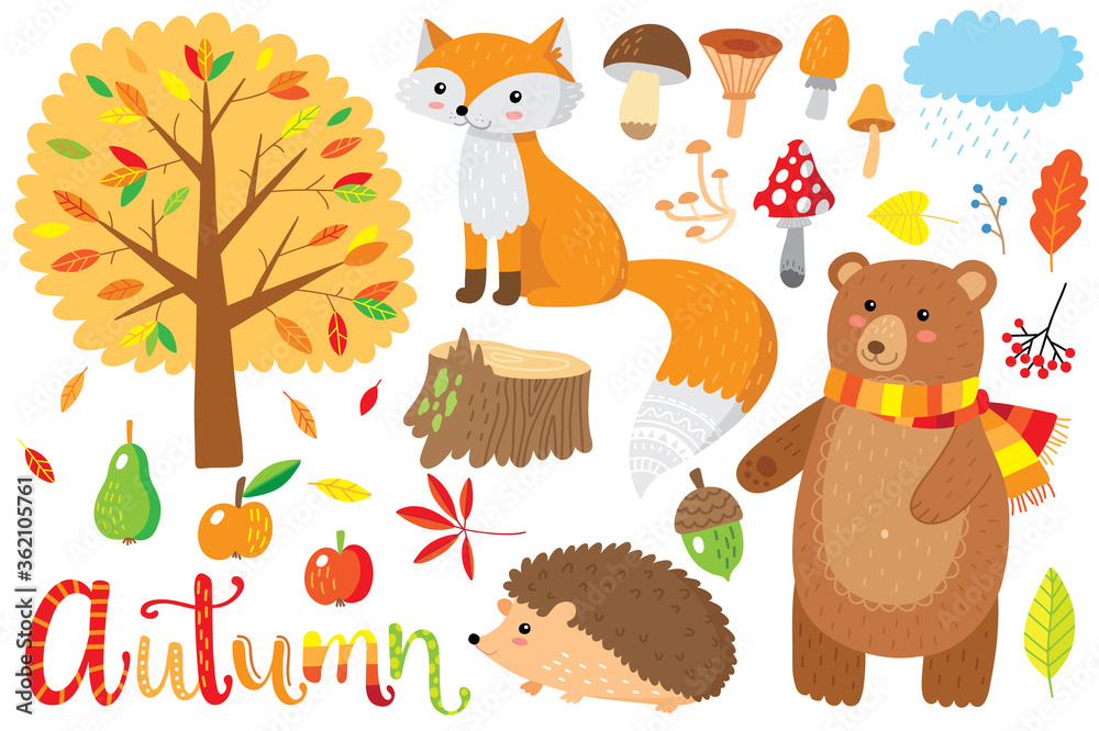 cute autumn illustration
