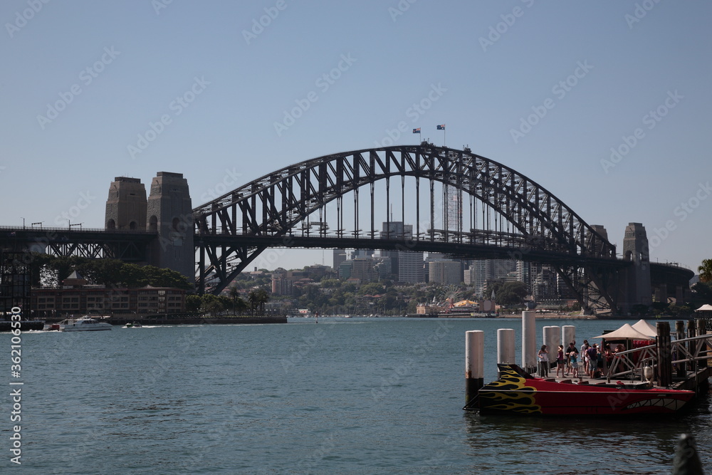 View of Sydney Cityscape and Harbor Bridge Australia