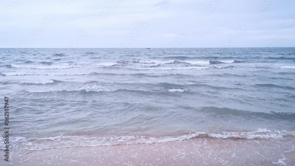 Nakhon Si Thammarat Thailand beach sea, View of beach sea on sunset in the Rainy season. At Hua Sai Beach, Nakhon Si Thammarat, Thailand.Video Clip. Nakhon Si Thammarat Thailand beach sea, View of beach sea on sunset in the Rainy season. At Hua Sai Beach, Nakhon Si Thammarat, Thailand.Video Clip.