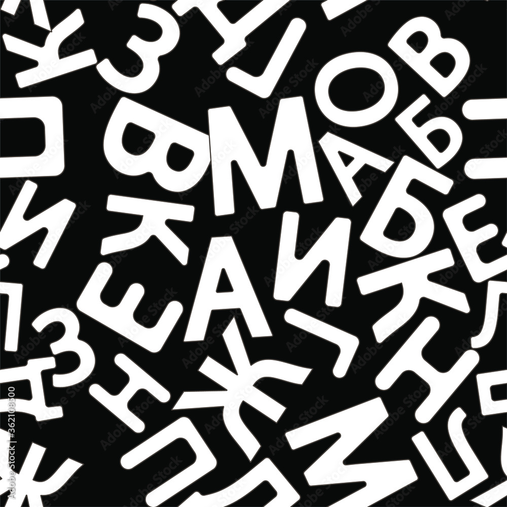 alphabet seamless pattern