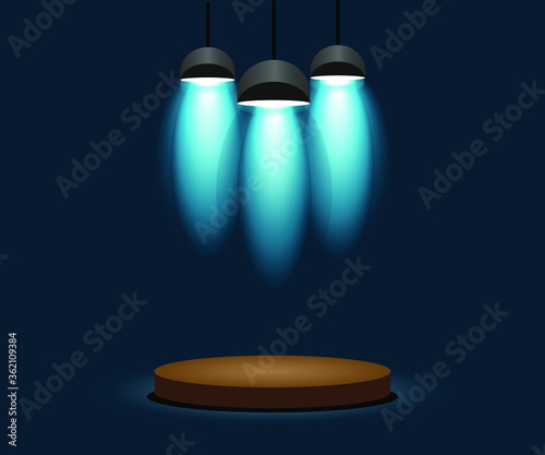 white blue highlight spotlight lamp outstanding show stage advertising