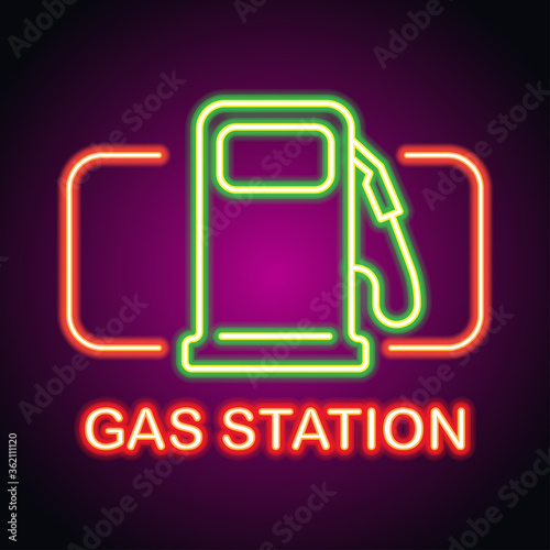 gas petrol station neon sign for gas petrol station plank