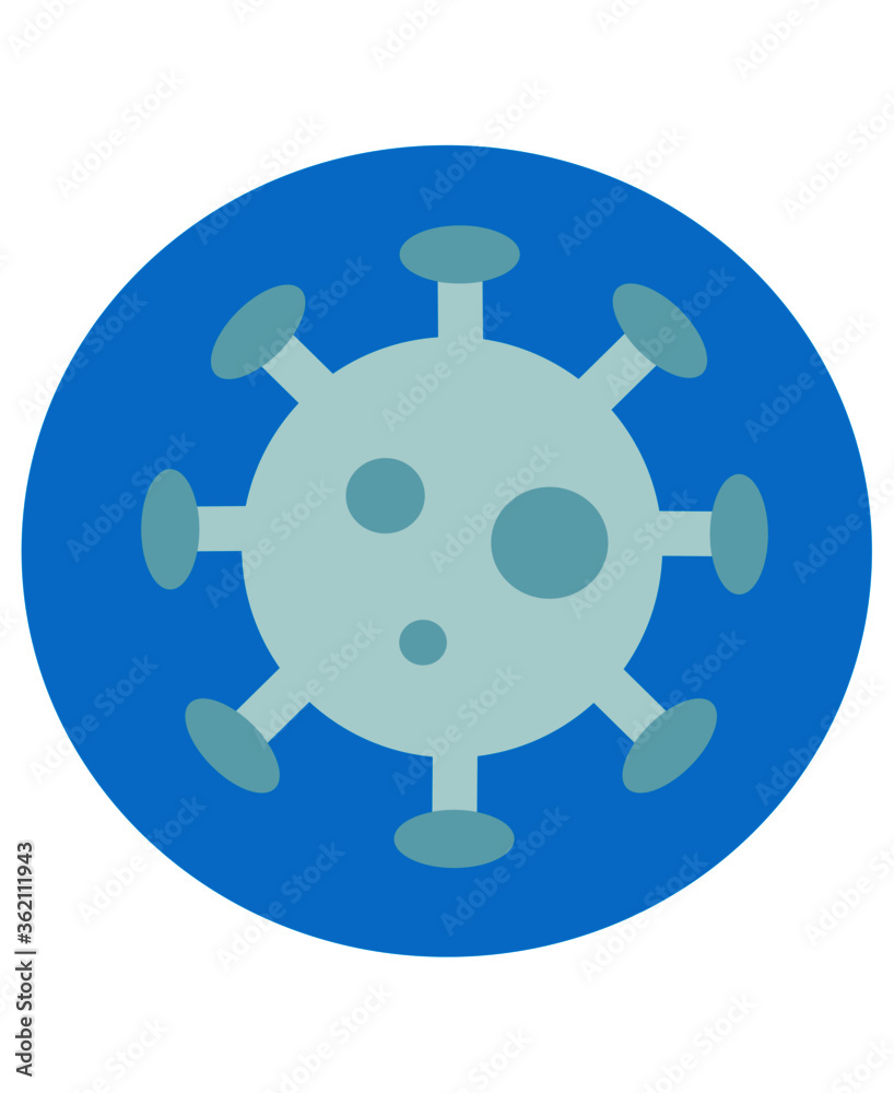 blue virus in circle vector blue virus in circle vector