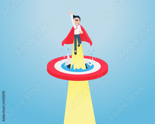 Salary Man Fly quickly through the center of the target quickly