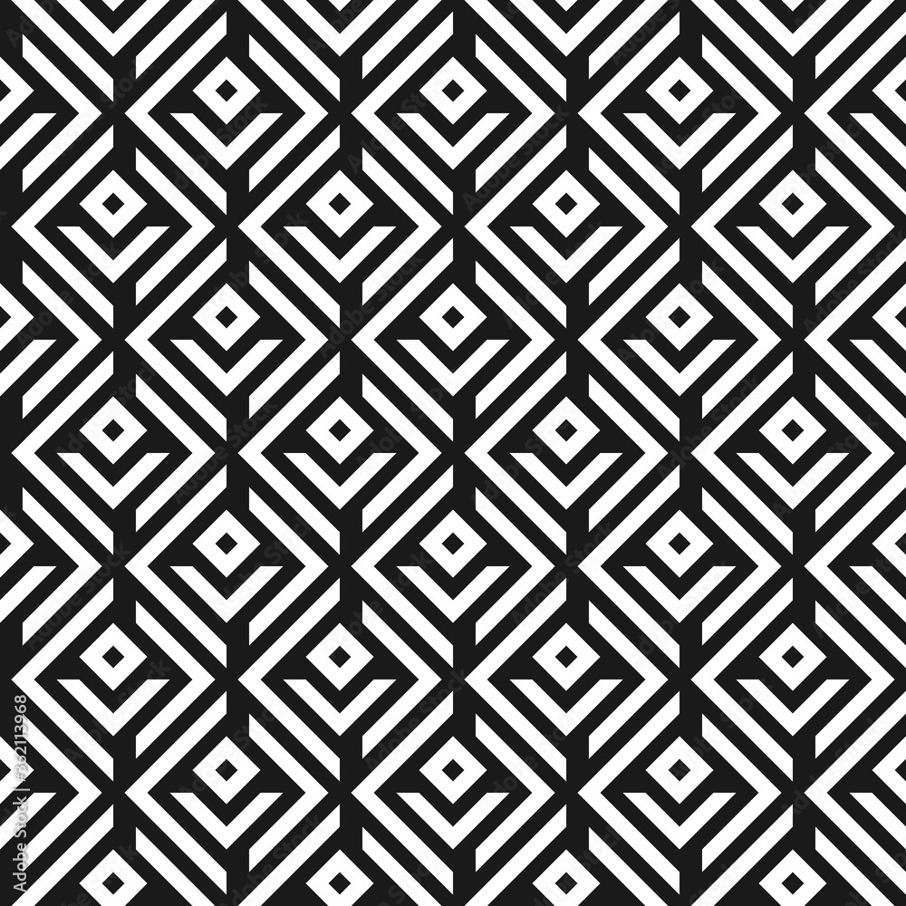 Seamless abstract geometric pattern with elements of corners and rhombuses