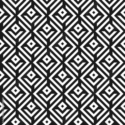 Seamless abstract geometric pattern with elements of corners and rhombuses