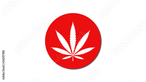 Marijuana leaf. illustration isolated on a white background