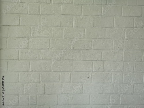 brick block wall show Pattern stack block rough surface texture material background Weld the joints with cement grout white color paint