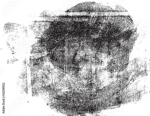 Grunge texture of soft gauze cotton fabric. Abstract monochrome background of coarse crumpled fabric. Vector illustration.