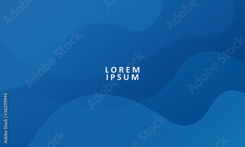 Liquid color background design. Blue elements with fluid gradient. Dynamic shapes composition. Eps10 vector